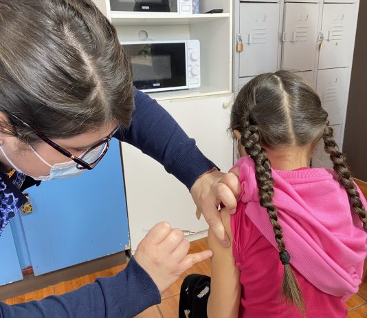Con despliegue en colegios comenzó la campaña de vacunación contra influenza en Los Andes